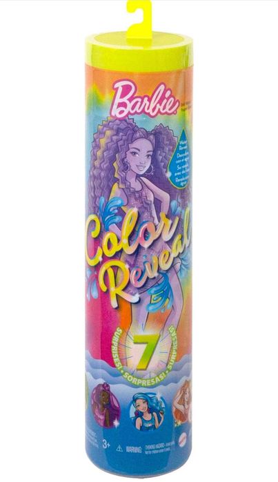 Барбі Color Reveal Неонові кольори Tie-Dye — лялька-сюрприз