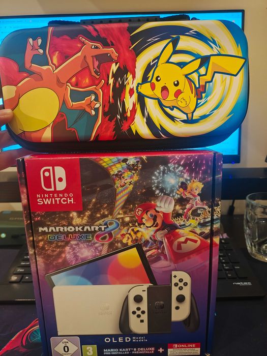 Konsola Nintendo Switch OLED v2 fajny zestaw super stan