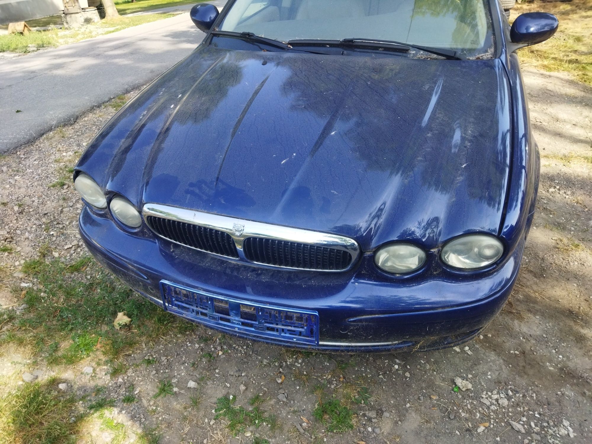 Kompletny Przód Jaguar X Type Granatowy Zderzak Maska Grill