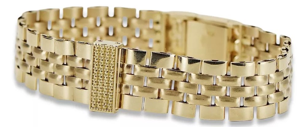Złota bransoleta damska męska 14k styl zegarkowy coth003y&lbw008y Wr