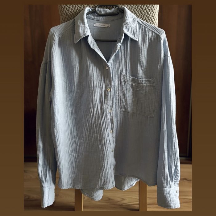 Koszula oversize z bawełnianego muślinu, Reserved!