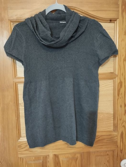 Golfik siwy z krótkim rękawem