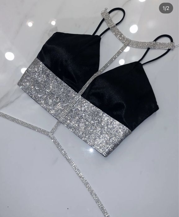 Топ со стразами нарядный