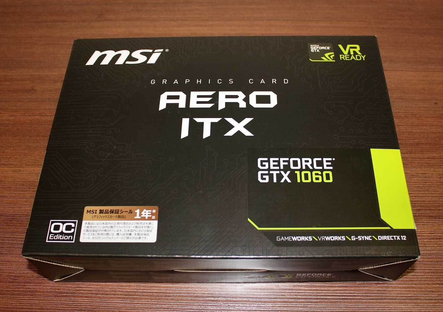 Видеокарта MSI GeForce GTX 1060 AERO ITX OC 6GB GDDR5 (192bit)