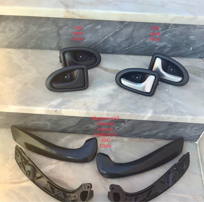 Renault clio megane kangoo traffic scenic puxadores inteiror novos