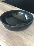 Umywalka nablatowa czarna 30cm. Vidaxl