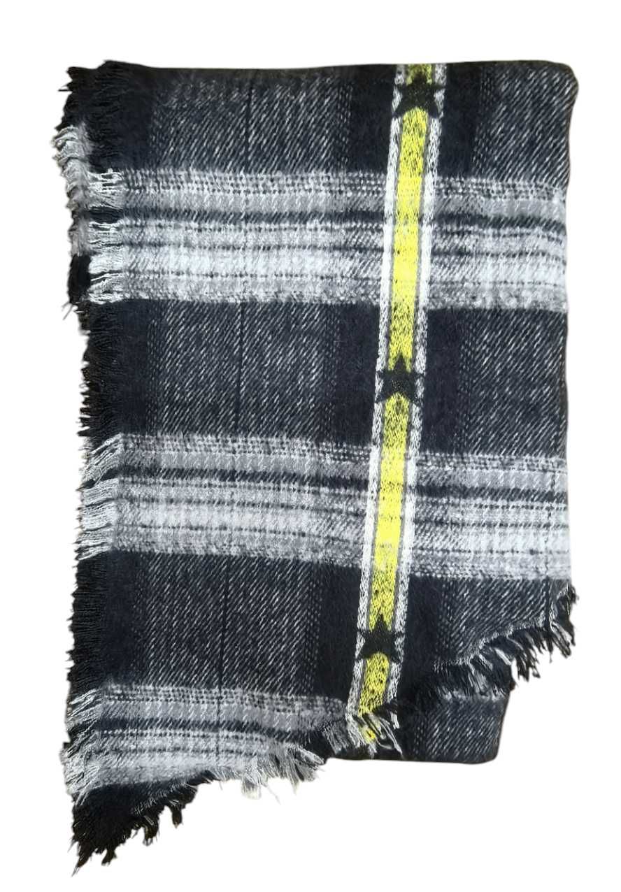 OVS ciepły gruby szal damski w kratę jesień / zima rozm. 64 X 190 cm