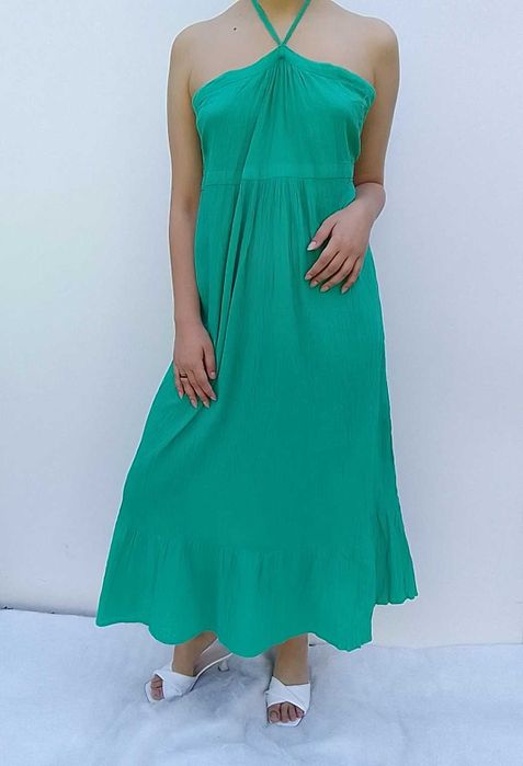 Długa bawełniana muślinowa sukienka 100% bawełna cotton L XL 2XL