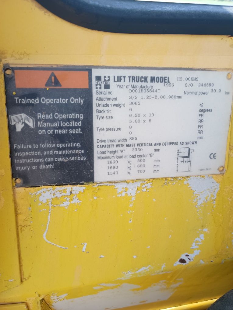 Wózek widłowy Hyster H2.00