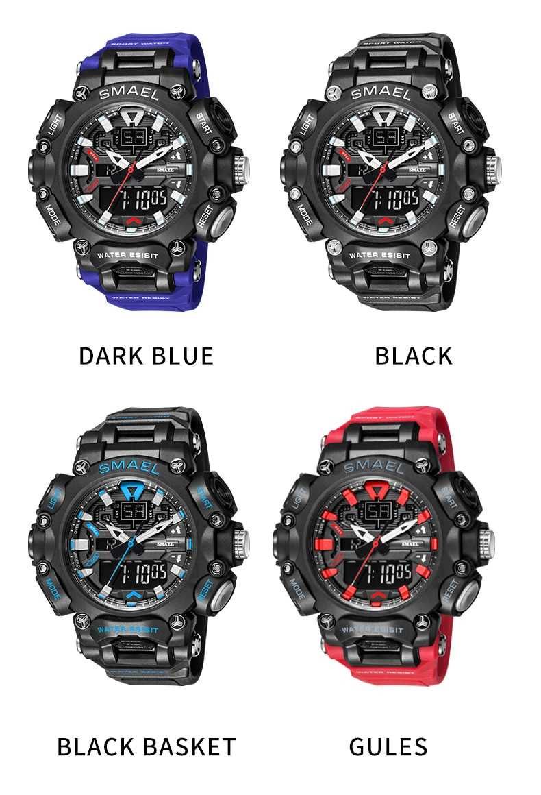 Zegarek SMEAL model 8053 koloru czerwono czarny