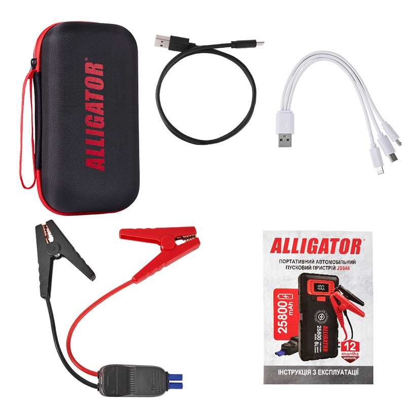 Пусковий пристрій Alligator Jump Starter 800A/1600A 20000mAh JS843