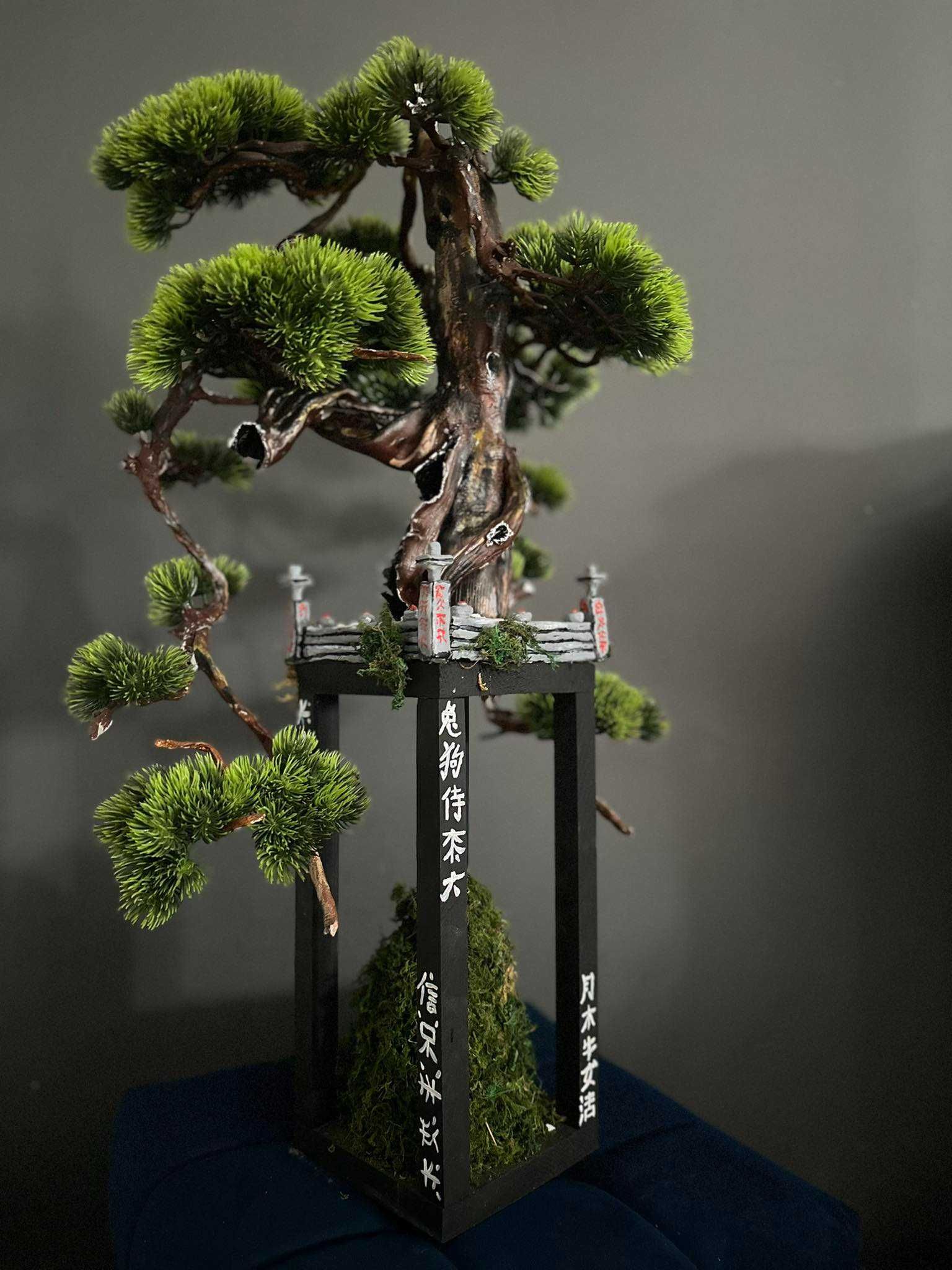 Drzewko Bonsai z mchem, Sztuczne drzewko BONSAI, artystyczne wykonanie