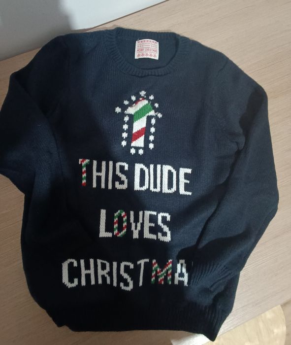 Świąteczny sweter firmy George używany rozmiar 8-9 lat /128- 134 cm