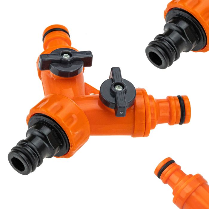 Rozdzielacz na wąż ogrodowy z 2 zaworami