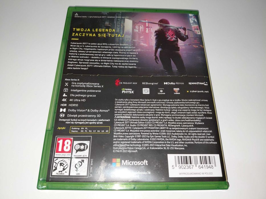 CYBERPUNK 2077 ultimate edition+PHANTOM LIBERTY polska nowa na płycie