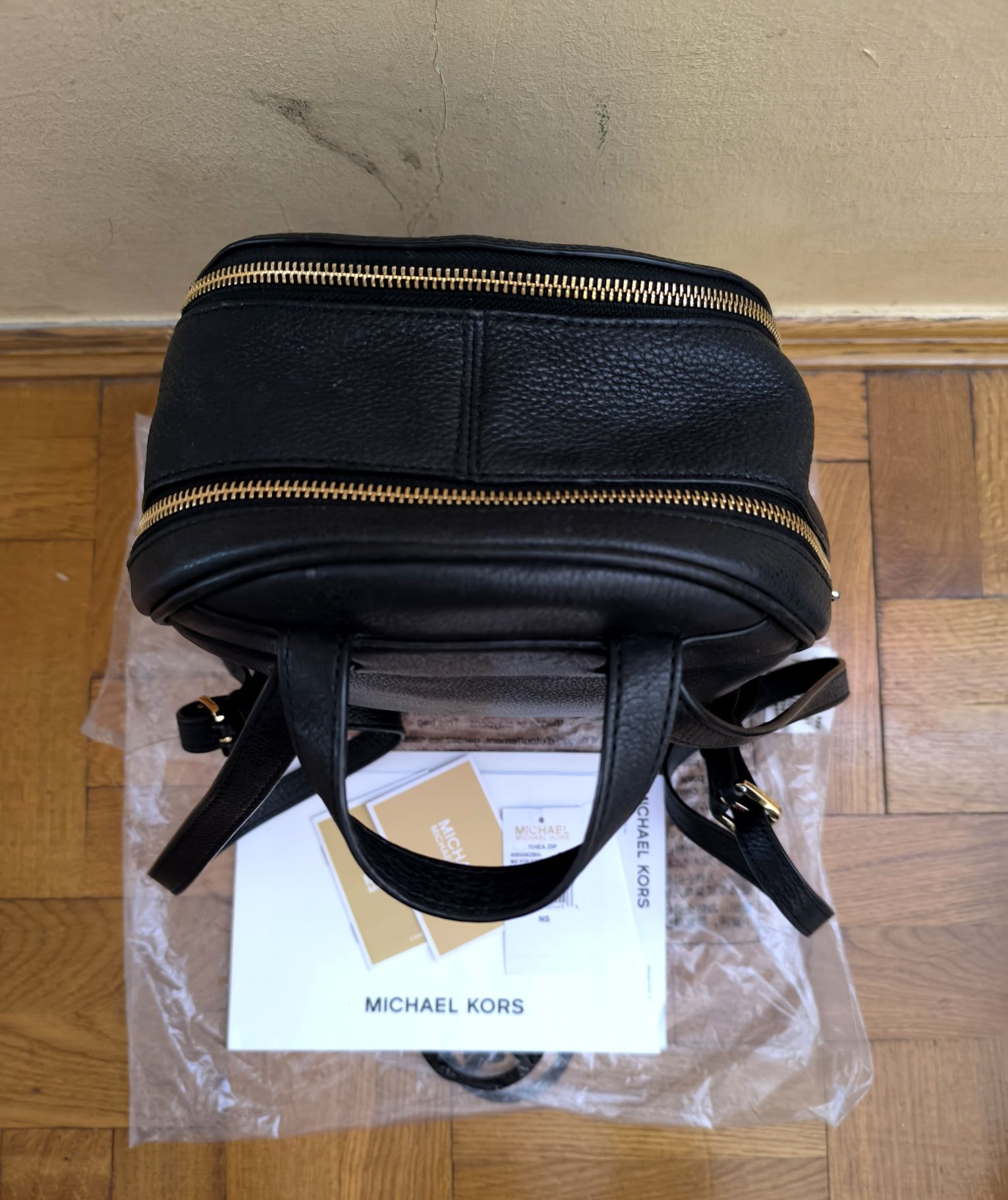 Michael Kors oryginalny plecak Rhea Zip z ćwiekami