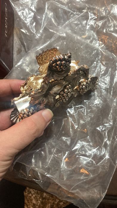 Guarda guardanapos contrastado Topázio prata casquinha