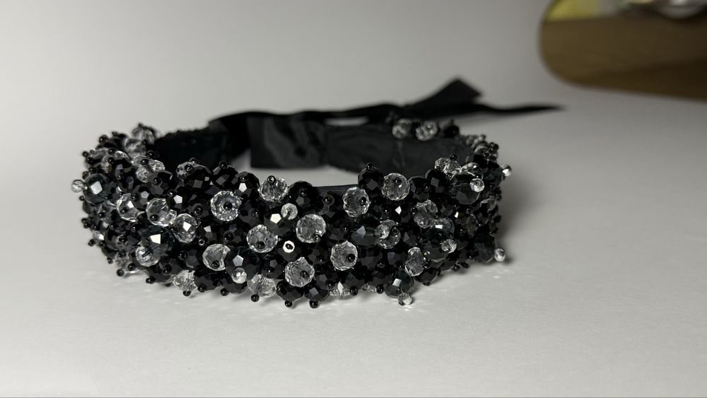 Обруч з камінням та бісером , ручна робота. + 2 браслети (500 грн)