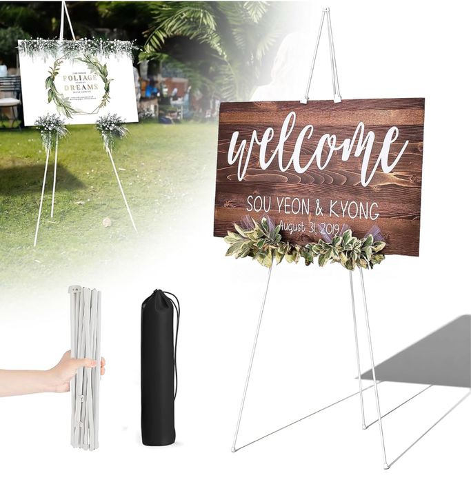 Przenośny składany stojak/sztaluga/statyw 160 cm biała