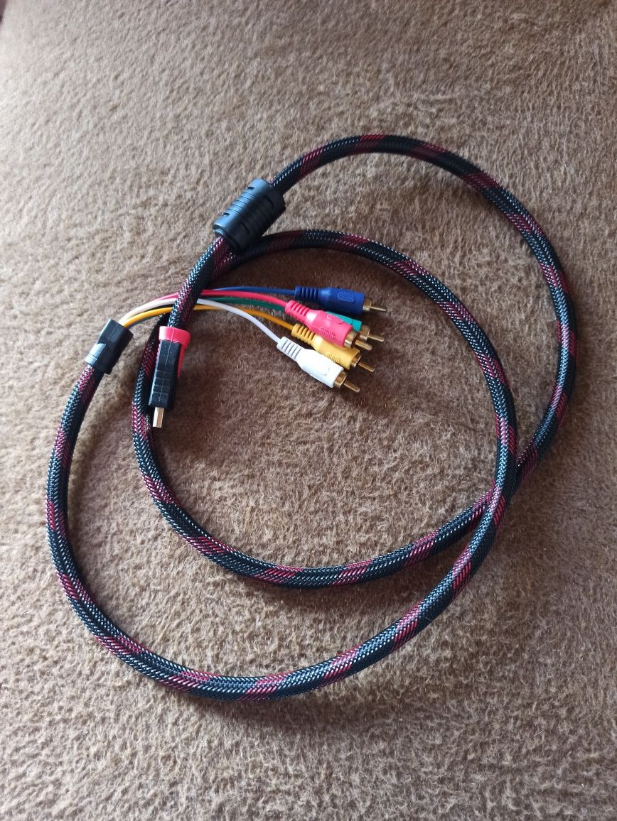 Kabel HDMI + 5 RCA