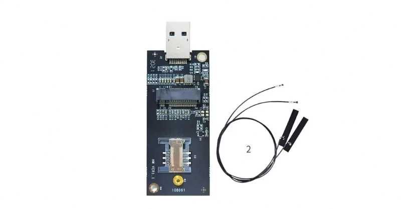 Adaptador USB M2 NGFF para placas 4G e 5G