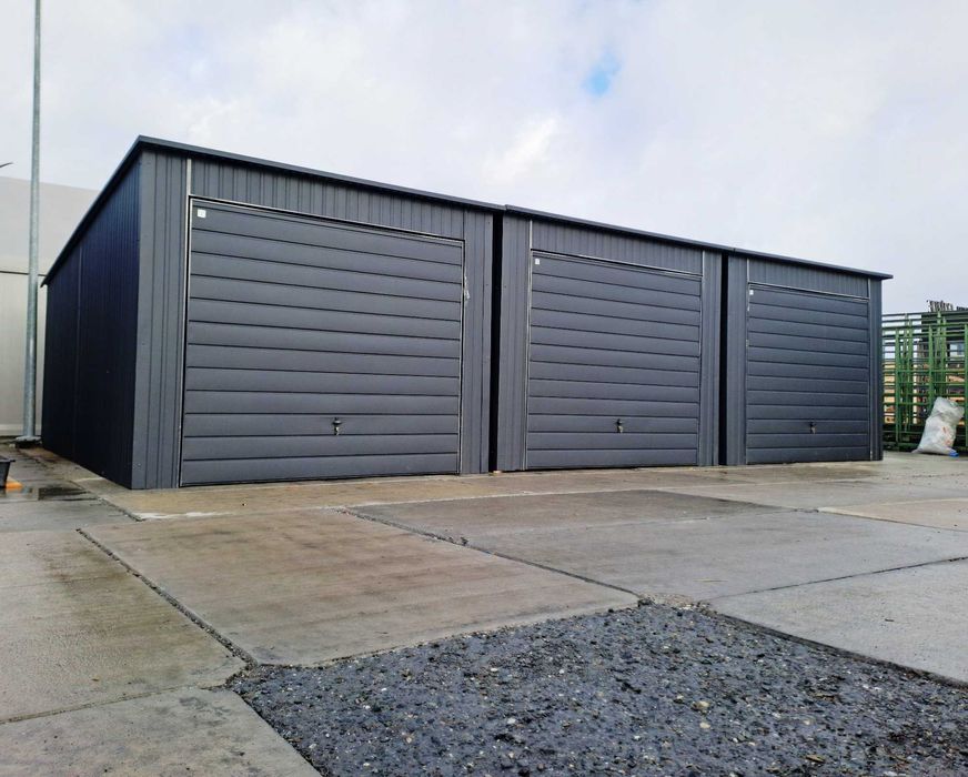 Garaż Blaszany Dwustanowiskowy Grafit 6x5 Darmowa Dostawa i Montaż