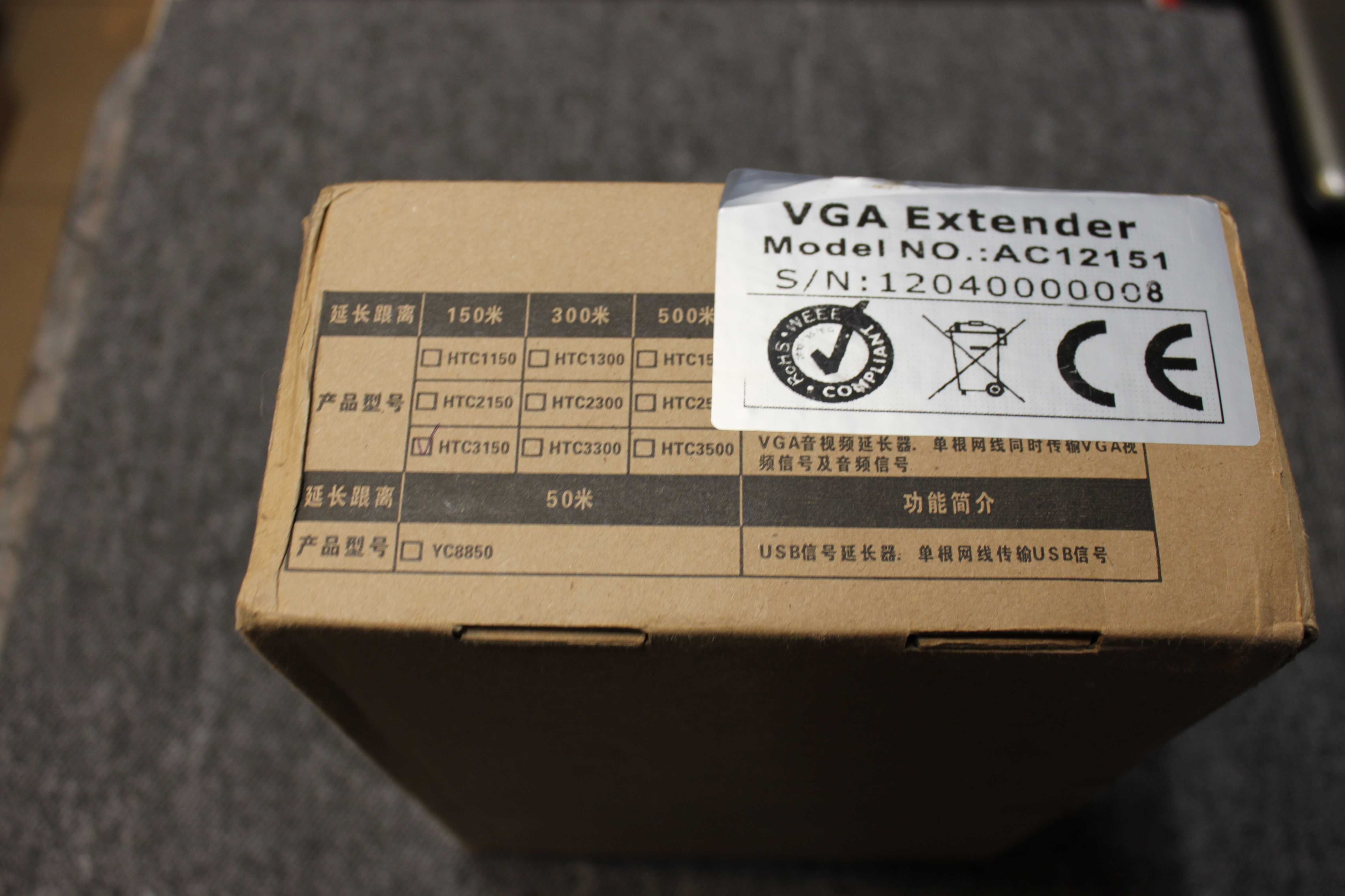 Przedłużacz sygnału wideo VGA Extender