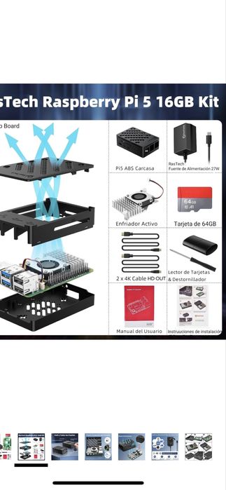 Raspberry Pi 5 16 GB Kit edição 64 GB