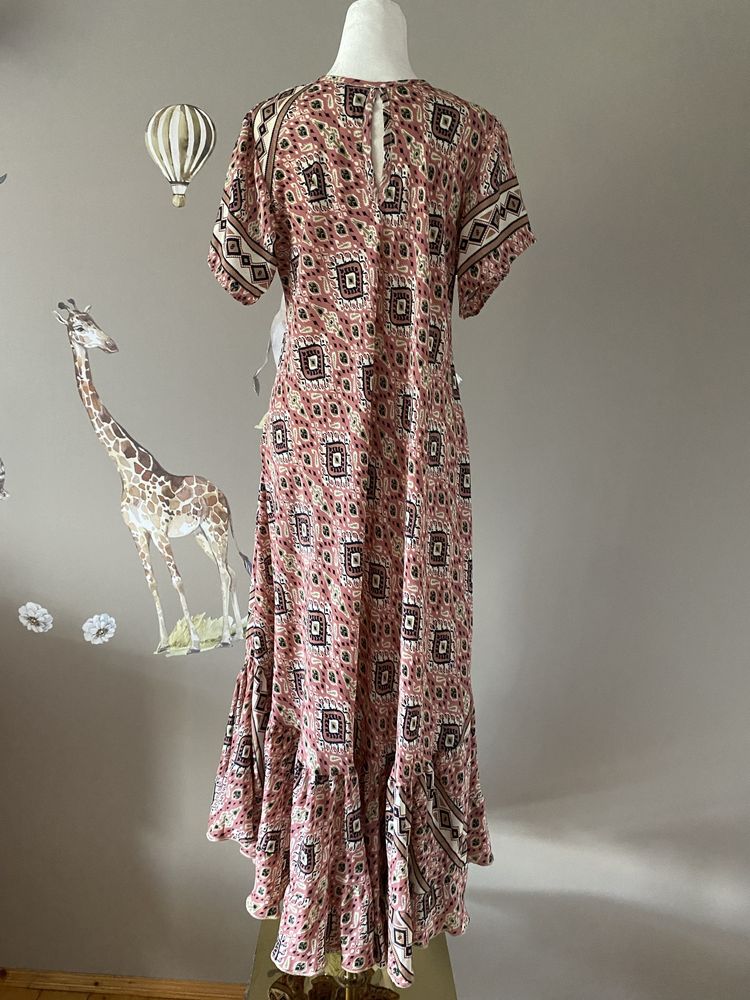 Długa sukienka boho hippie free size orientalna