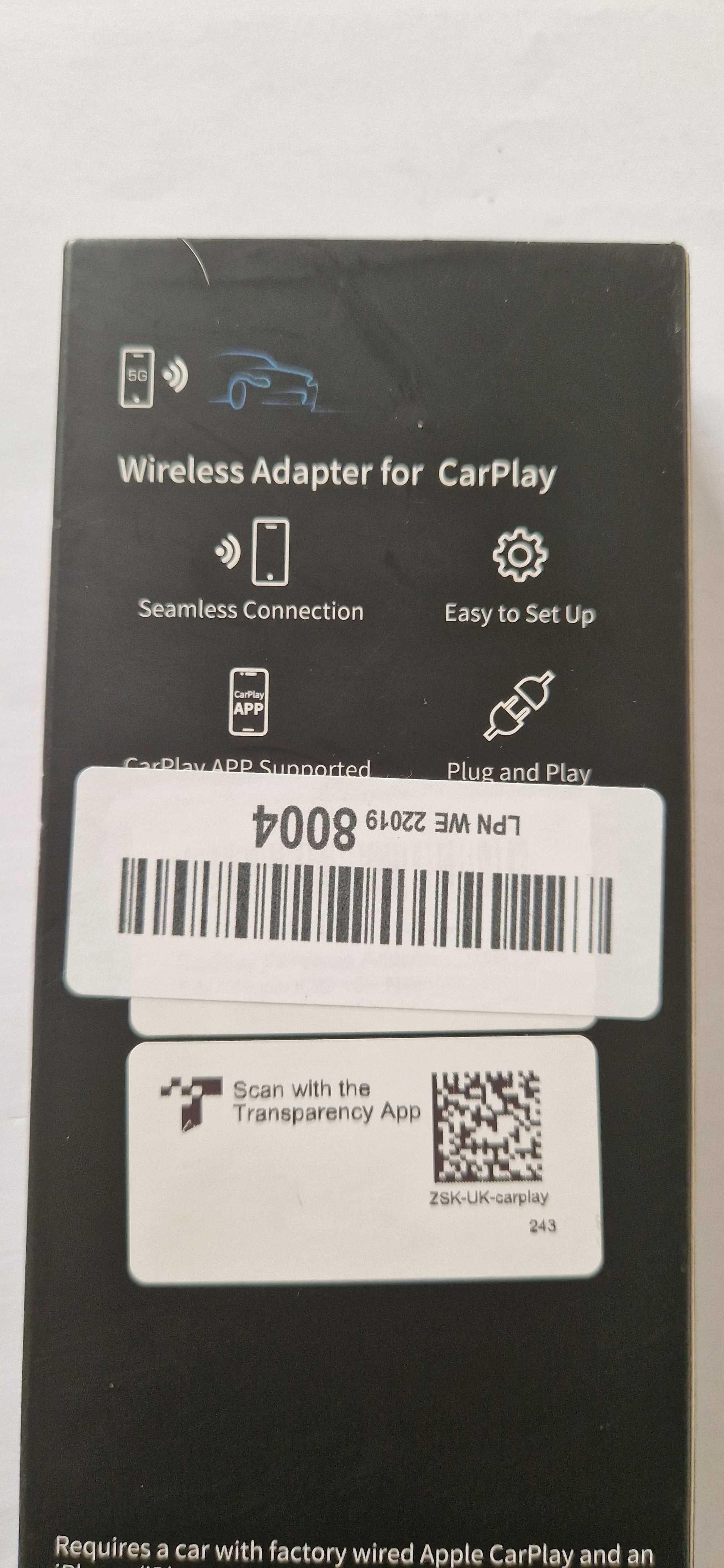 CarPlay Bezprzewodowy Adapter Dla iPhone- Wireless 5GHz WiFi Bluetooth