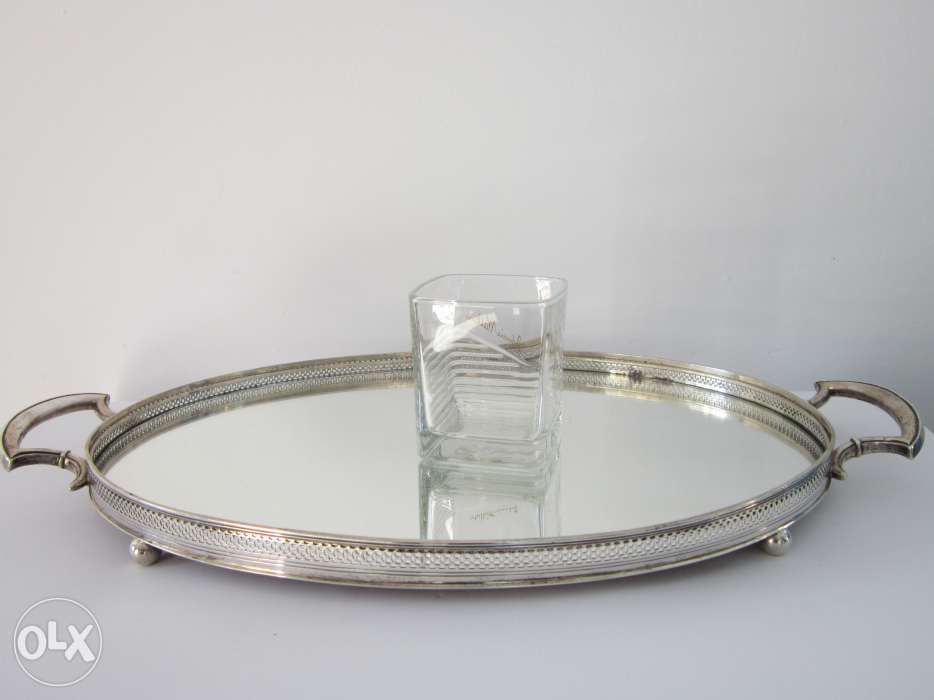 zabytkowa srebrna taca
