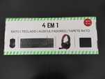 Kit 4 em 1 (Rato, Teclado, Auscultadores, Tapete Rato)
