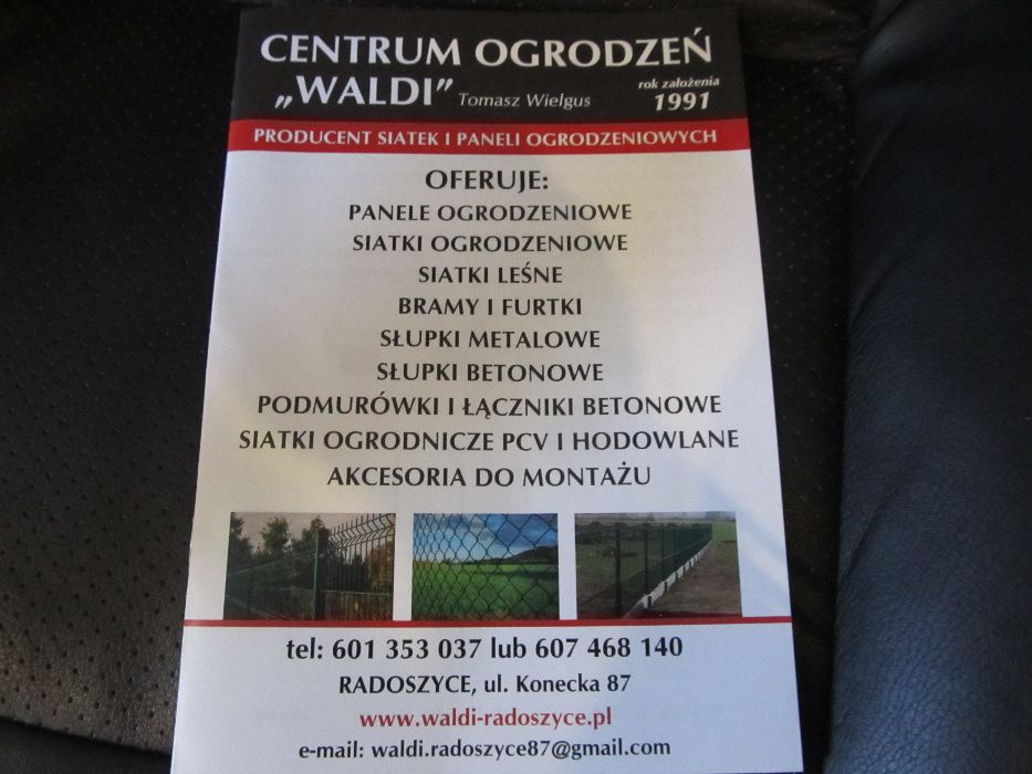 Panel ogrodzeniowy H-133 + podmurówka kpl. "WALDI" - producent