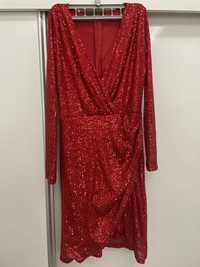 Sukienka cekinowa czerwona