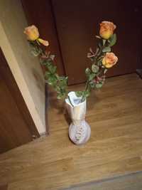 Ваза напольная керамическая с розами