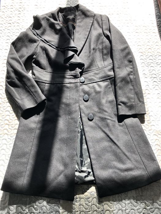 Casaco preto comprido tamanho 36 (M)