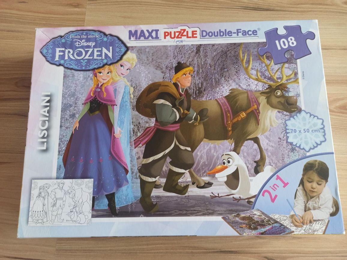 Puzzle Lisciani Maxi Kraina Lodu Elsa 70x50cm 108 elementów
