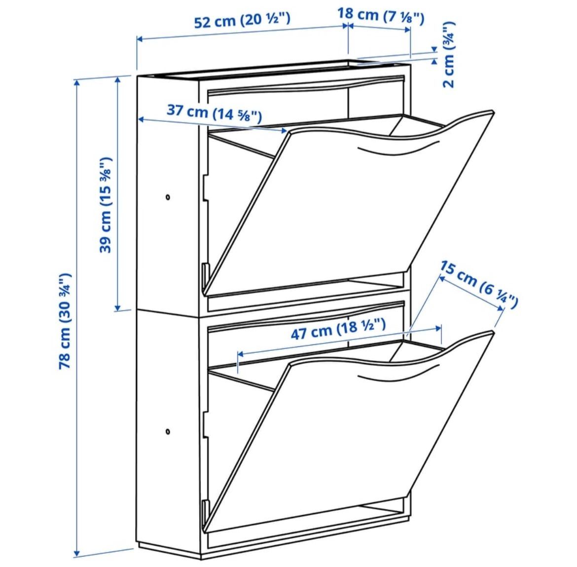 Sapateira preta IKEA