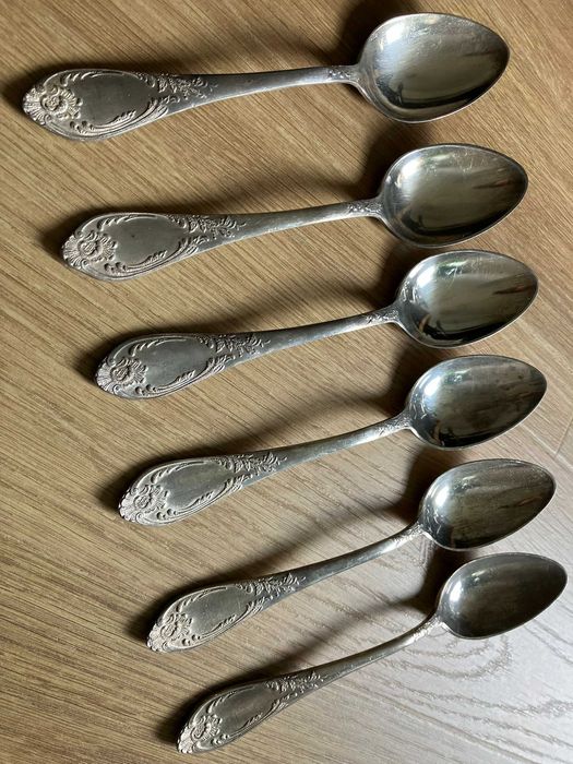 srebrne łyżki komplet 6 szt. srebro