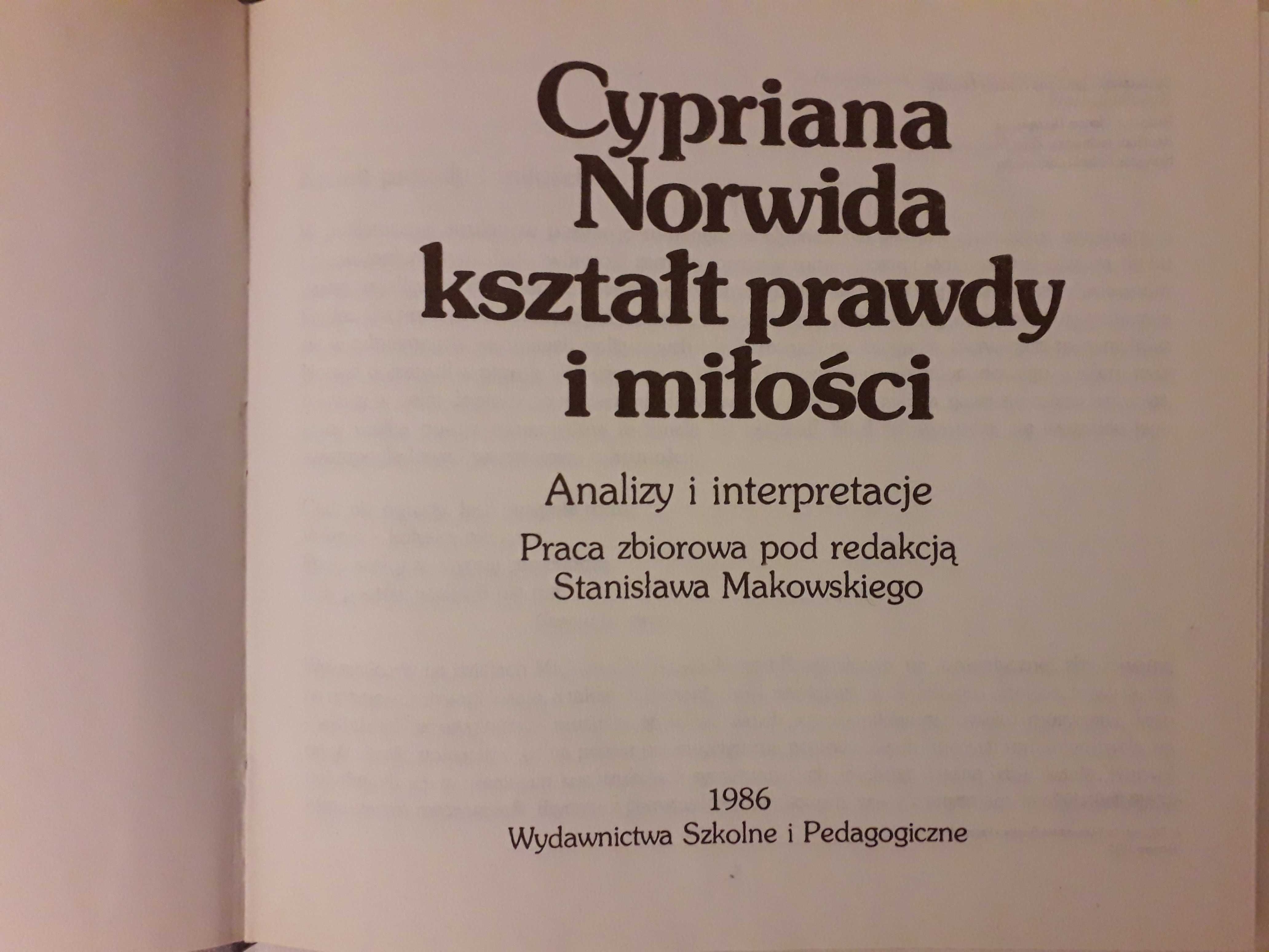 Cyprian Norwid kształt prawdy i miłości  analizy i interpretacje