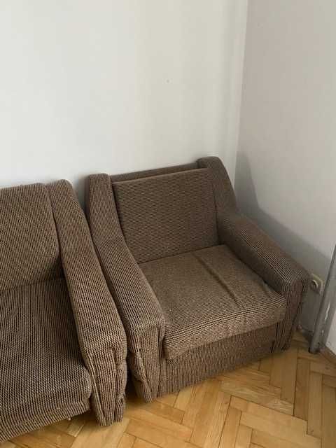 sofa rozkładana  + 2 fotele używane