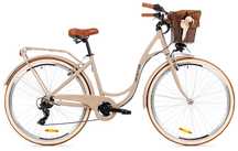 Rower miejski damski Goetze Mood 28" Alu NewLine-Camel-Polirattanowy