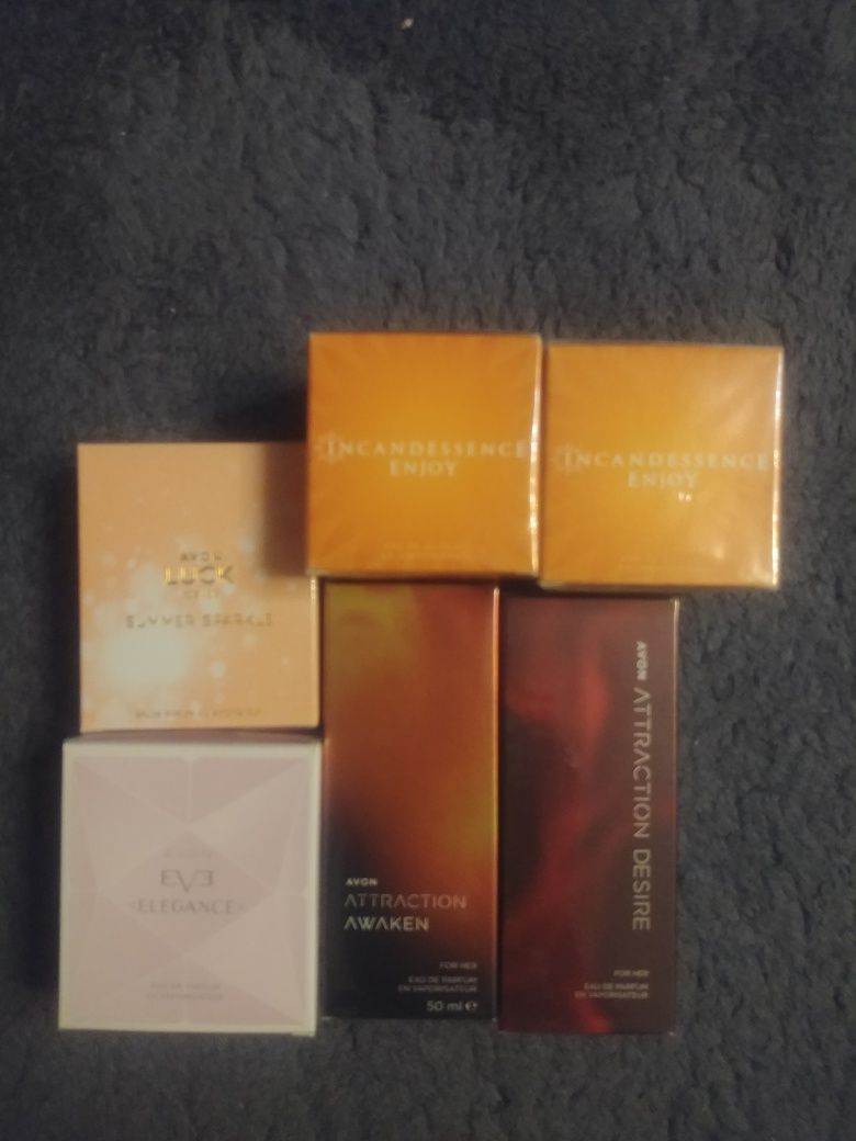 Perfumy Avon 6 szt. Attraction , Luck, Incandessence