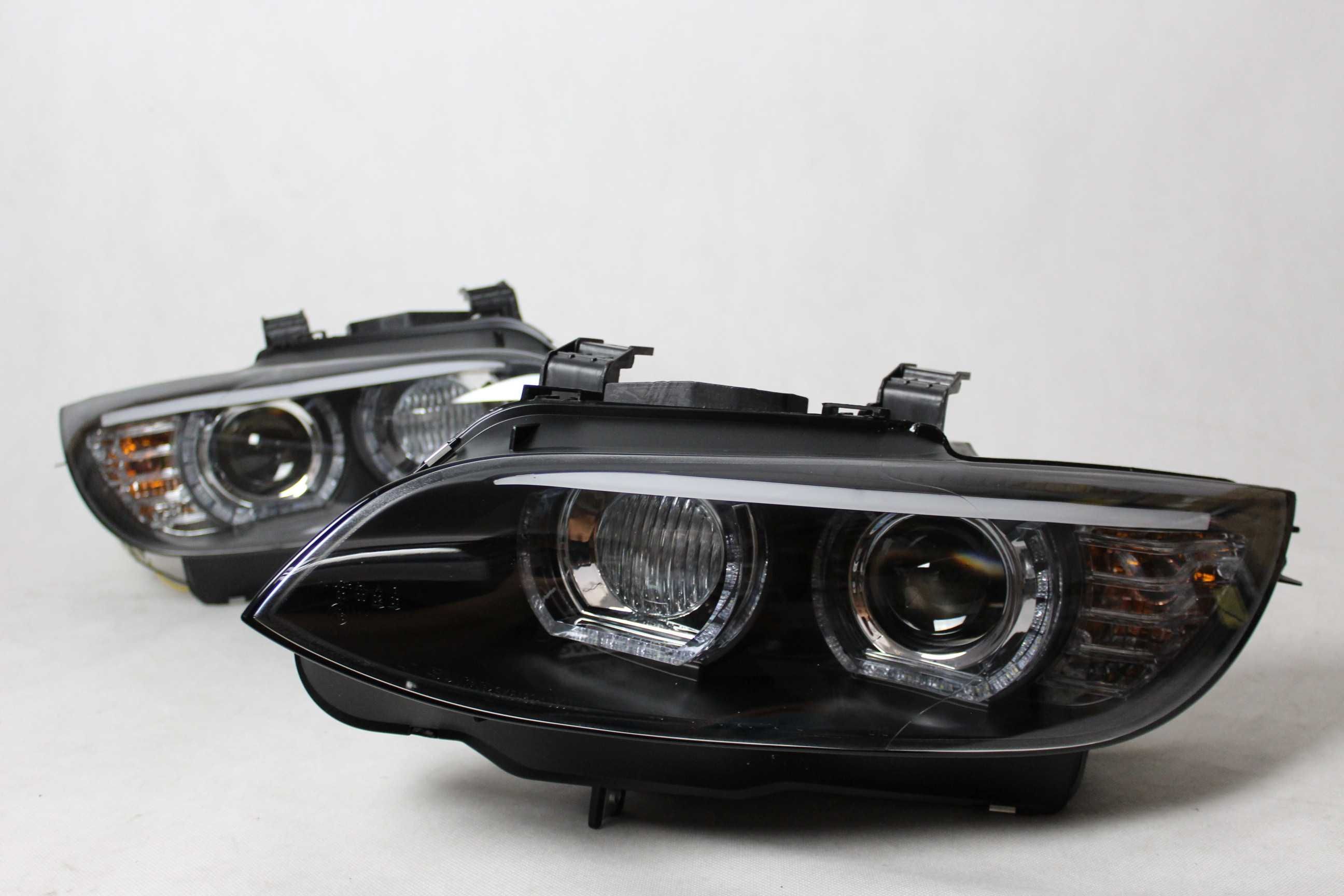 Lampy przednie przód BMW e92 e93 06-11 ANGEL EYES LED XENON DRL BLACK