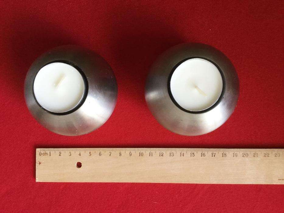 2 Recipientes em aço inox para velas da Loja do Gato Preto