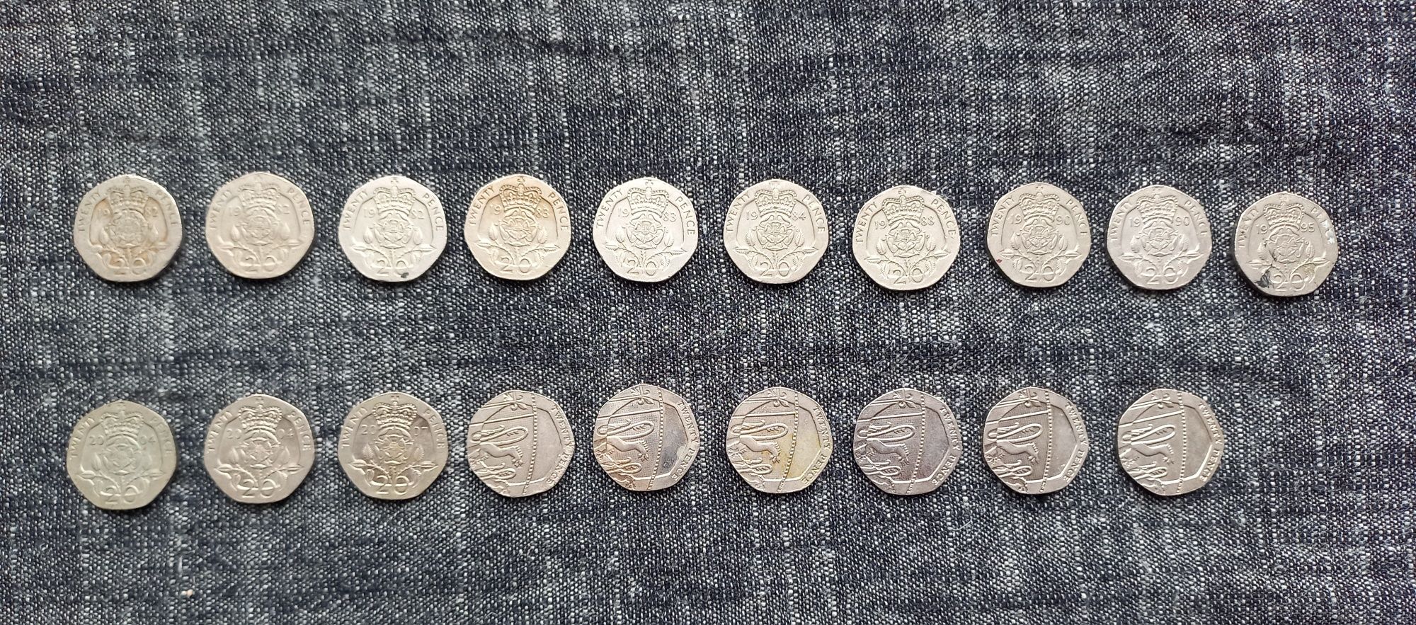 20 pence 1982-2016