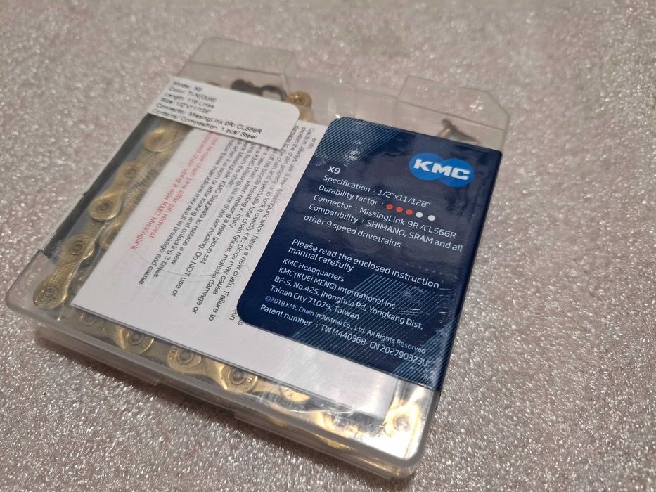 Nowy Łańcuch Rowerowy KMC X9 9 Rzędowy 116 Ogniw Shimano Sram itp.