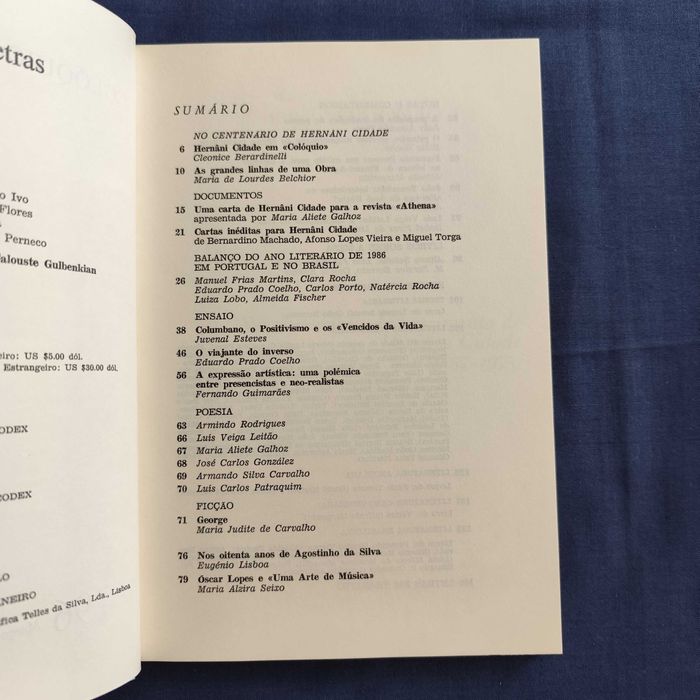 Revista Colóquio Letras 96 - Março-Abril 1987