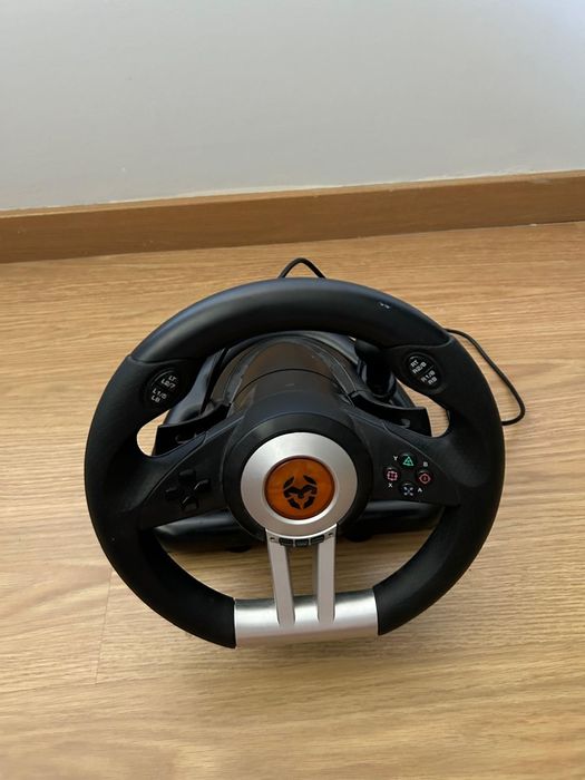 Volante + Pedais KROM K-Wheel (Multiplataforma - Preto)
