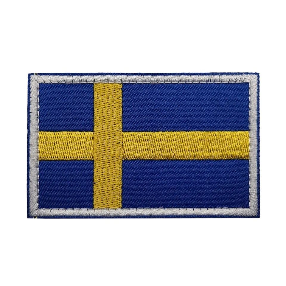 Нашивка с липучкой со шведским флагом